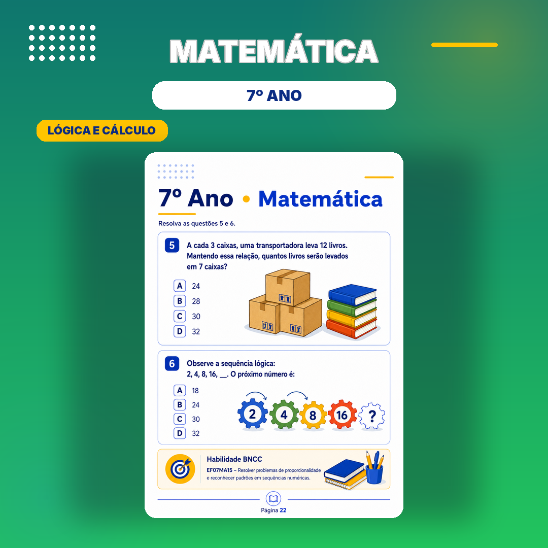 Página de Matemática 7º Ano