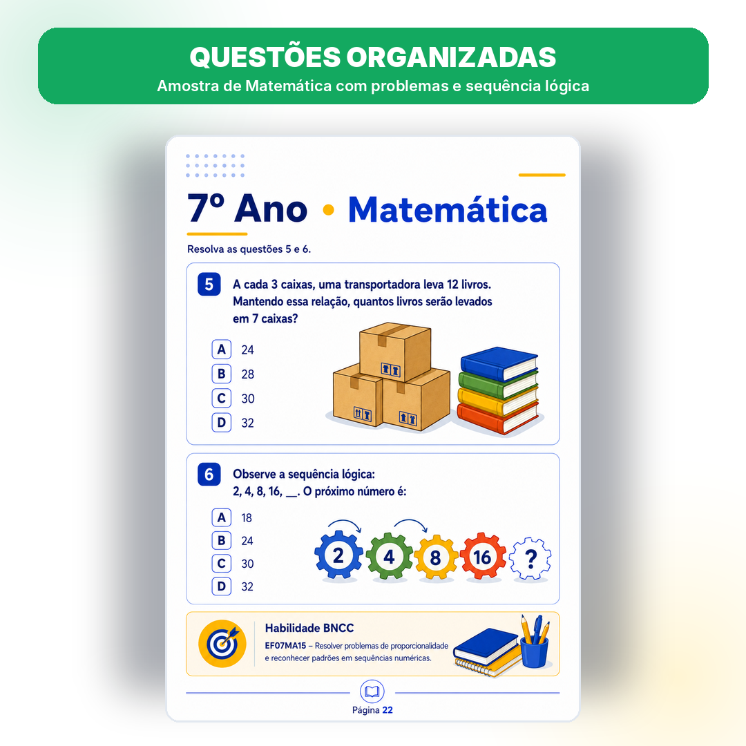 Amostra de qualidade do material de Matemática