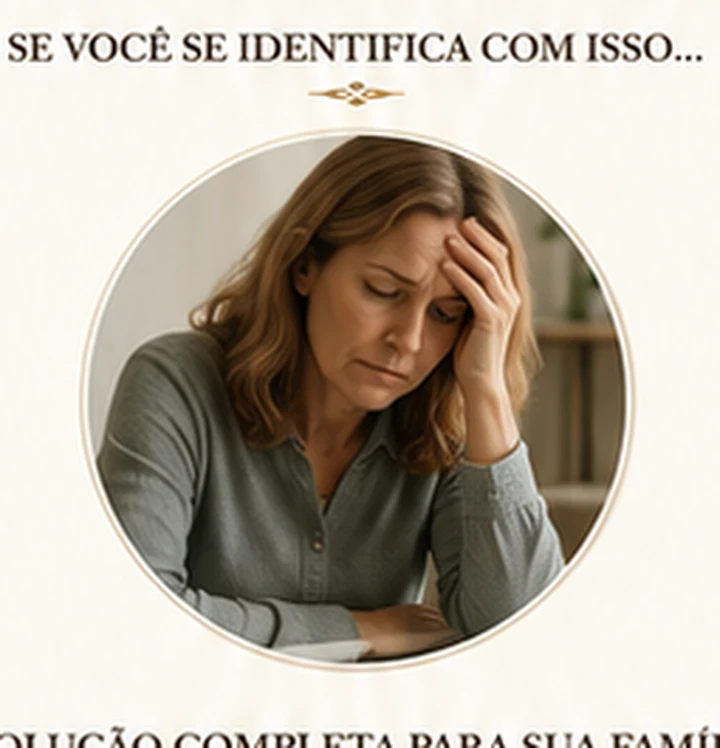 Mulher adulta preocupada e sobrecarregada com tarefas familiares