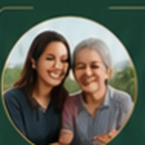 Juliana com sua mãe